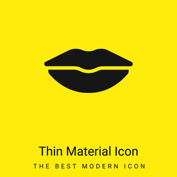 Big Lips minimal bright yellow material icon