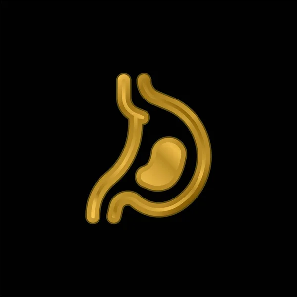 Ícone Metálico Banhado Ouro Ácido Vetor Logotipo —  Vetores de Stock