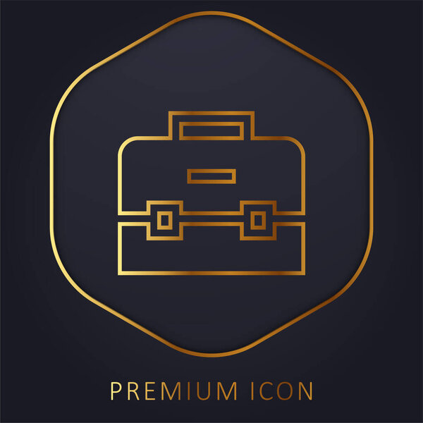 Короткий золотой линии премиум логотип или значок