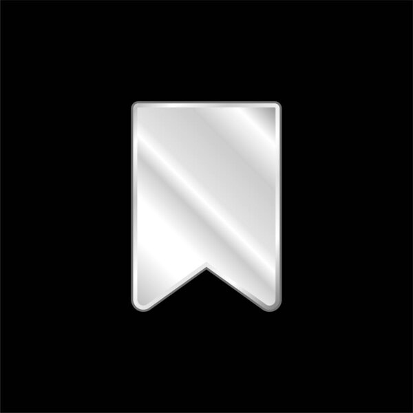 Bookmark silver plated metallic icon