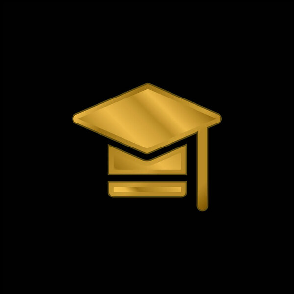 Позолоченная икона бакалавра или вектор логотипа