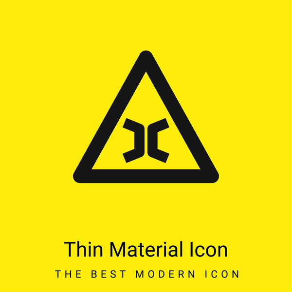 Bridge Sign minimal bright yellow material icon