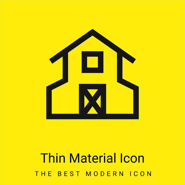 Barn minimal bright yellow material icon