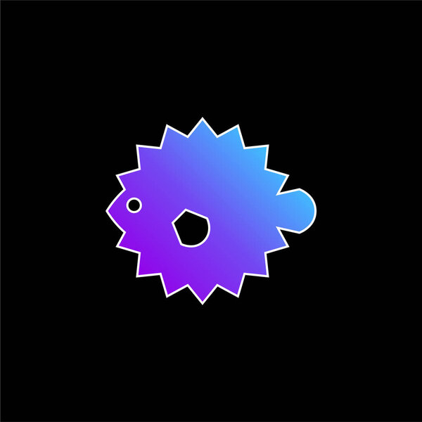 Blowfish blue gradient vector icon