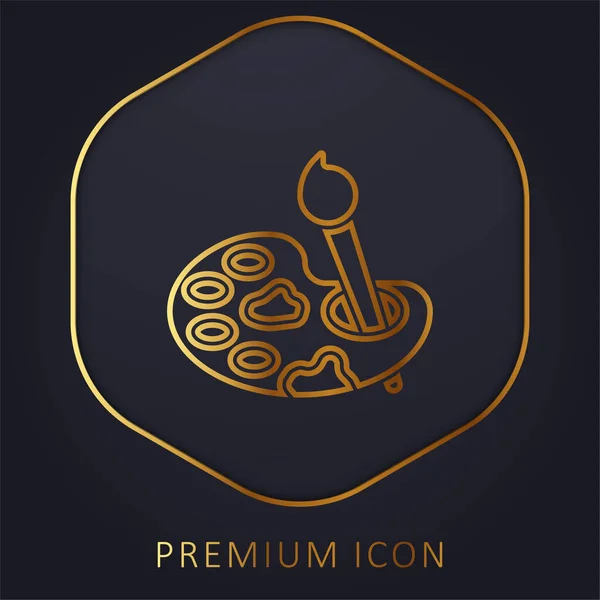 Kunst Goldene Linie Premium Logo Oder Symbol — Stockvektor