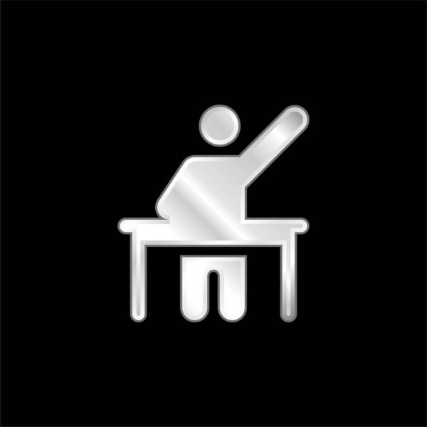 Покрытый серебром металлический значок