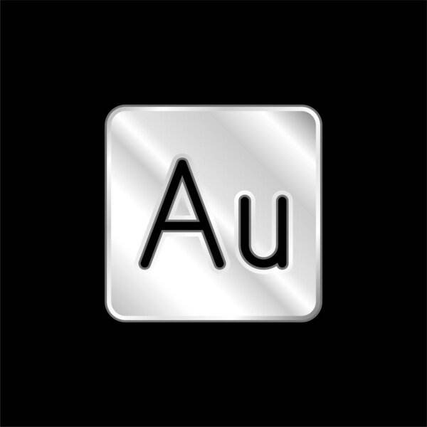 Audition silver plated metallic icon