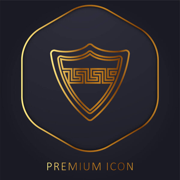 Aspis golden line premium logo or icon