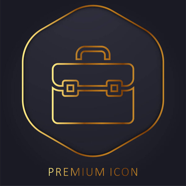 Короткий золотой линии премиум логотип или значок