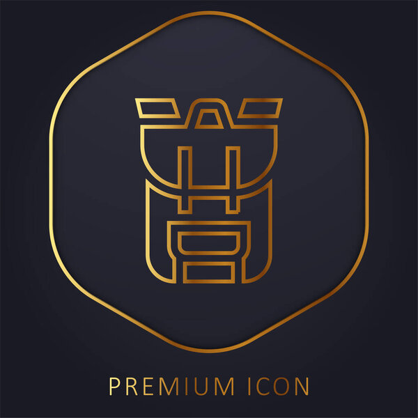 Рюкзак золотой линии премиум логотип или значок