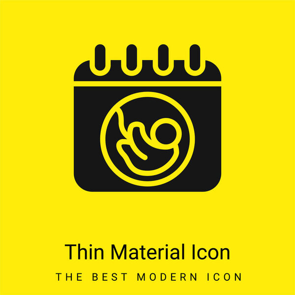 Birth minimal bright yellow material icon