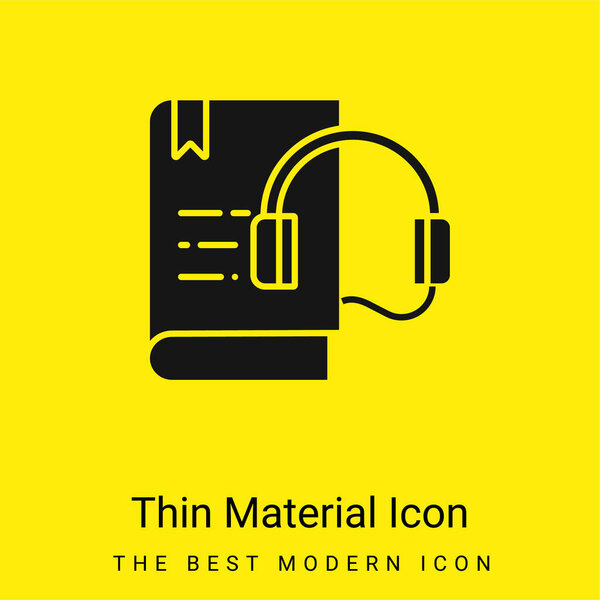 Audio Book minimal bright yellow material icon