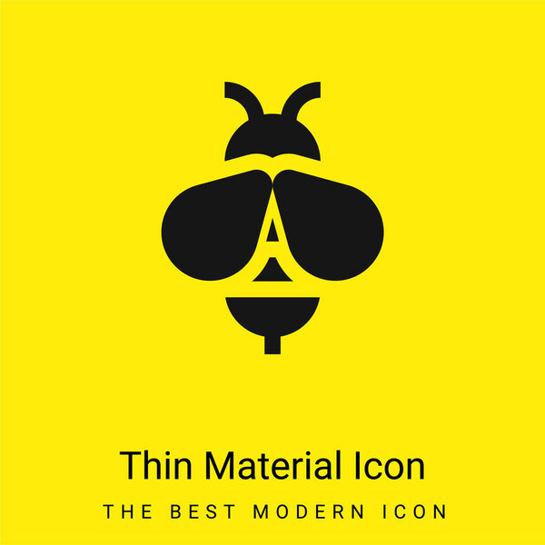 Bee minimal bright yellow material icon