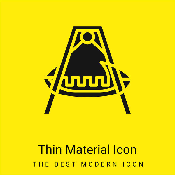 Boat minimal bright yellow material icon