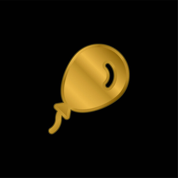 Balloon gold plated metalic icon or logo vector
