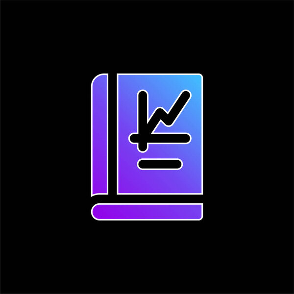 Book blue gradient vector icon