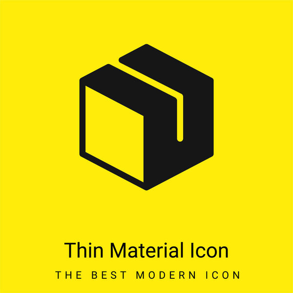 Box minimal bright yellow material icon