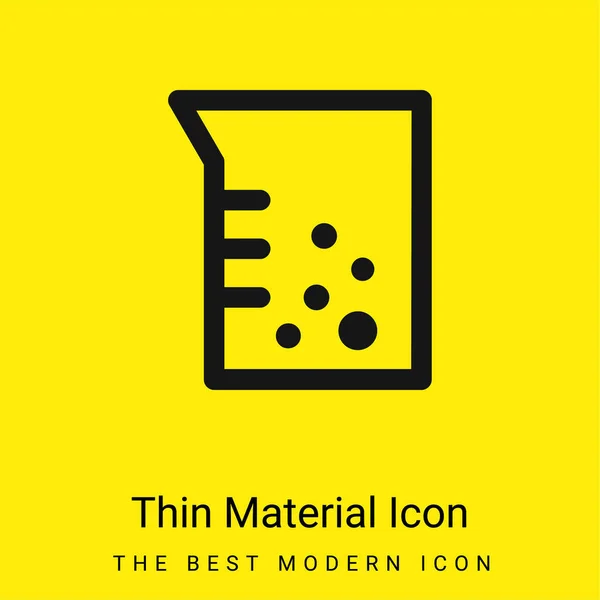 Beaker Symbol Minimal Bright Yellow Material Icon — Stock Vector