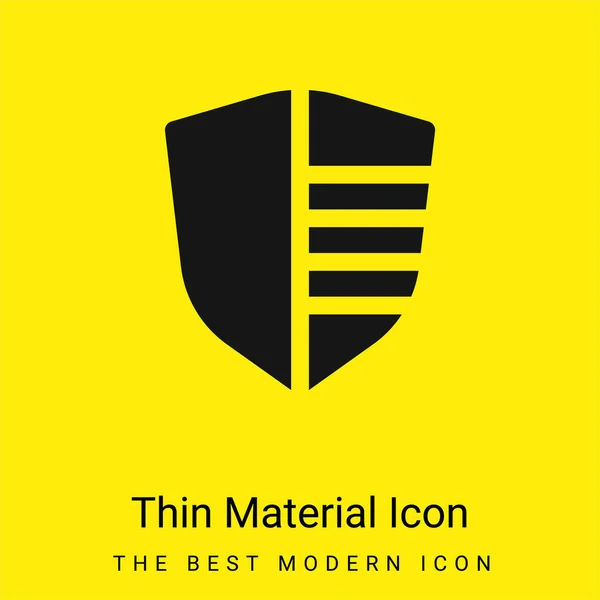 Badge Icona Materiale Giallo Brillante Minimo — Vettoriale Stock