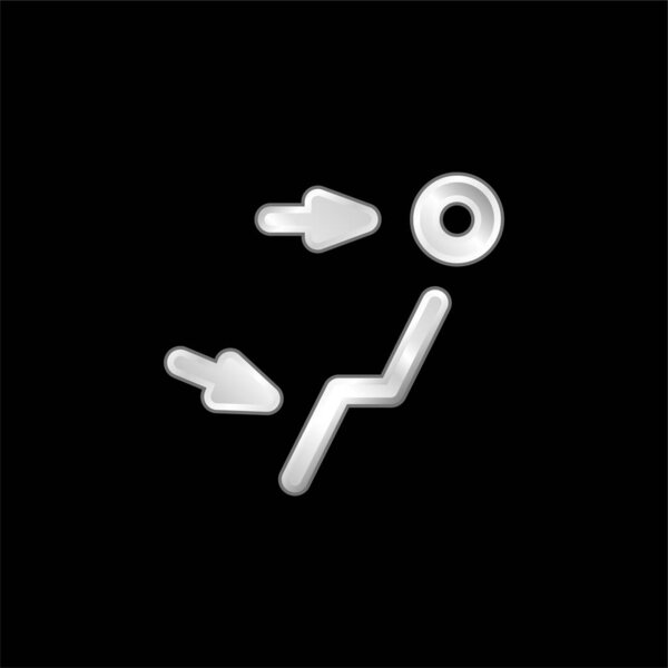 Air Outlet silver plated metallic icon