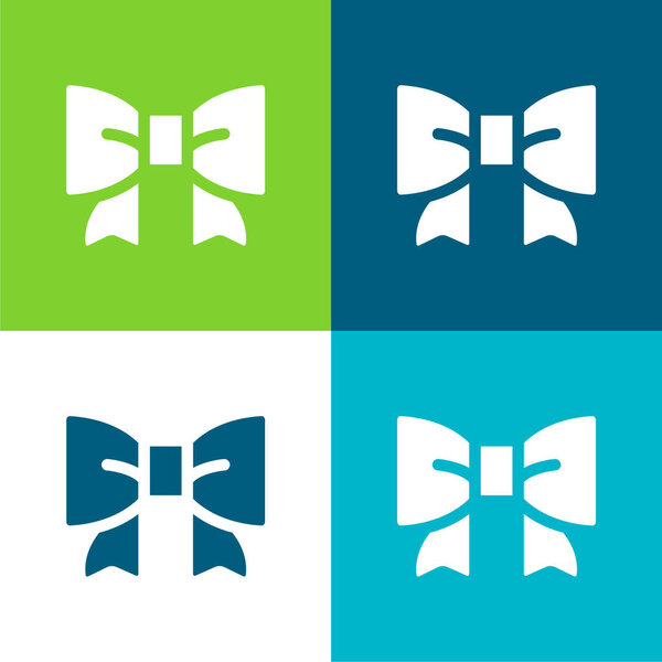 Лук Плоский четыре цвета минимальный набор значков