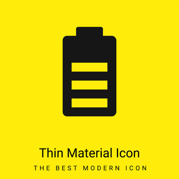 Battery minimal bright yellow material icon