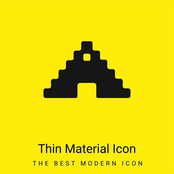 Aztec Pyramid minimal bright yellow material icon