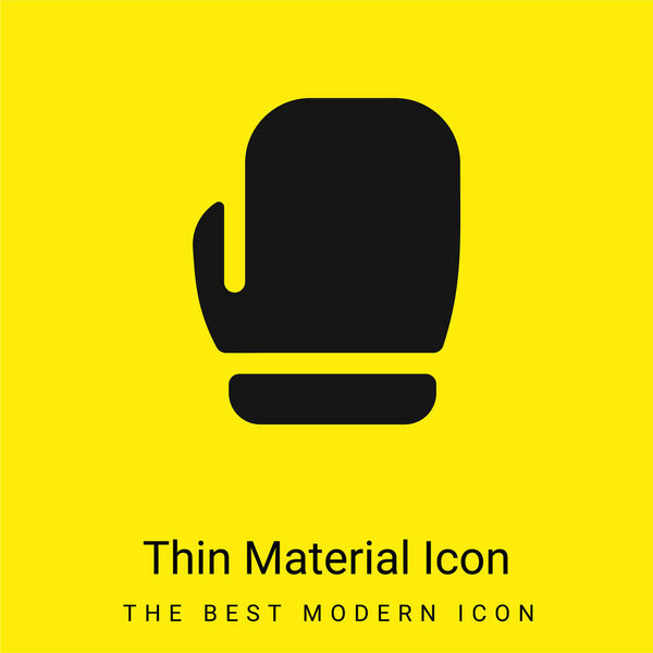 Перчатки для бокса минимальный ярко-желтый значок материала