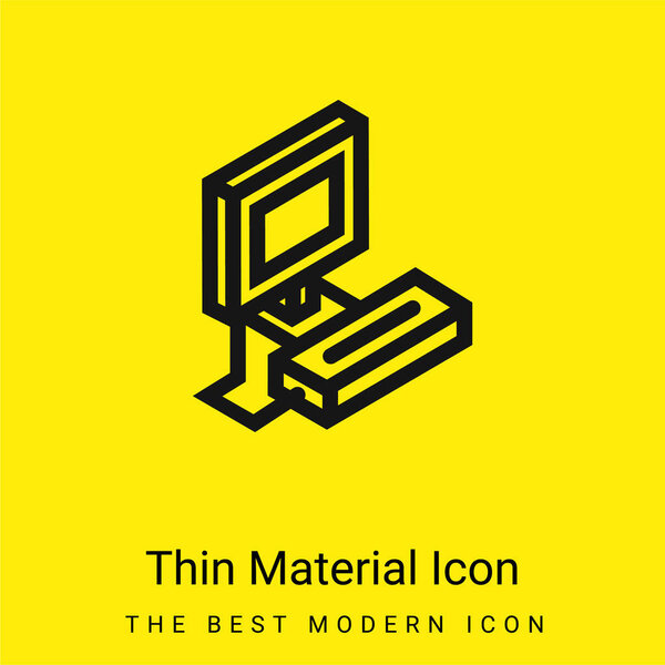 Atari минимальный ярко-желтый значок материала