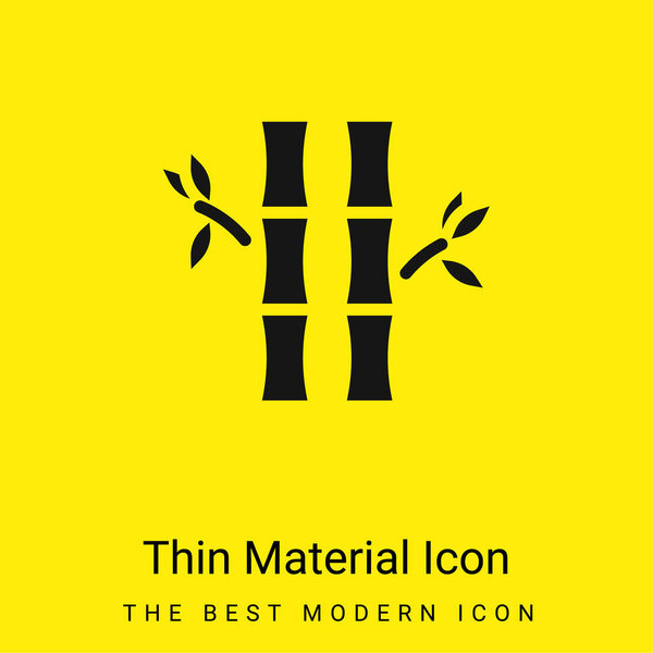 Bamboo minimal bright yellow material icon