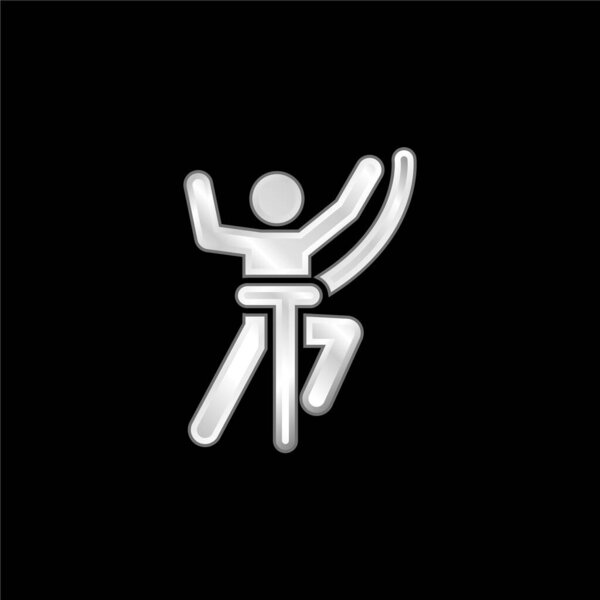 Adventure silver plated metallic icon