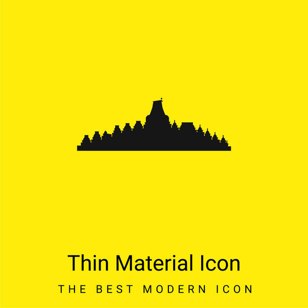 Borobudur minimal bright yellow material icon