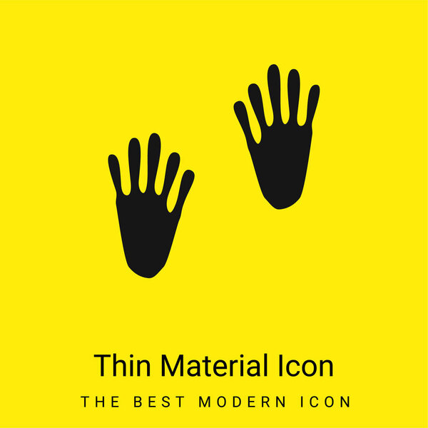 Animal Footprints minimal bright yellow material icon