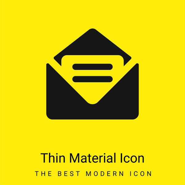 Большая новая электронная почта минимальный ярко-желтый материал значок
