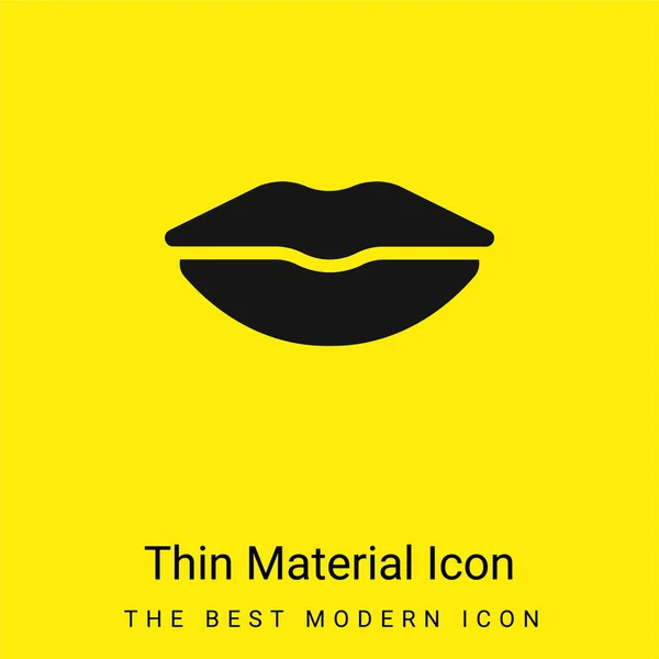 Big Lips Minimal Bright Yellow Material Icon Royalty Free Stock Illustrations