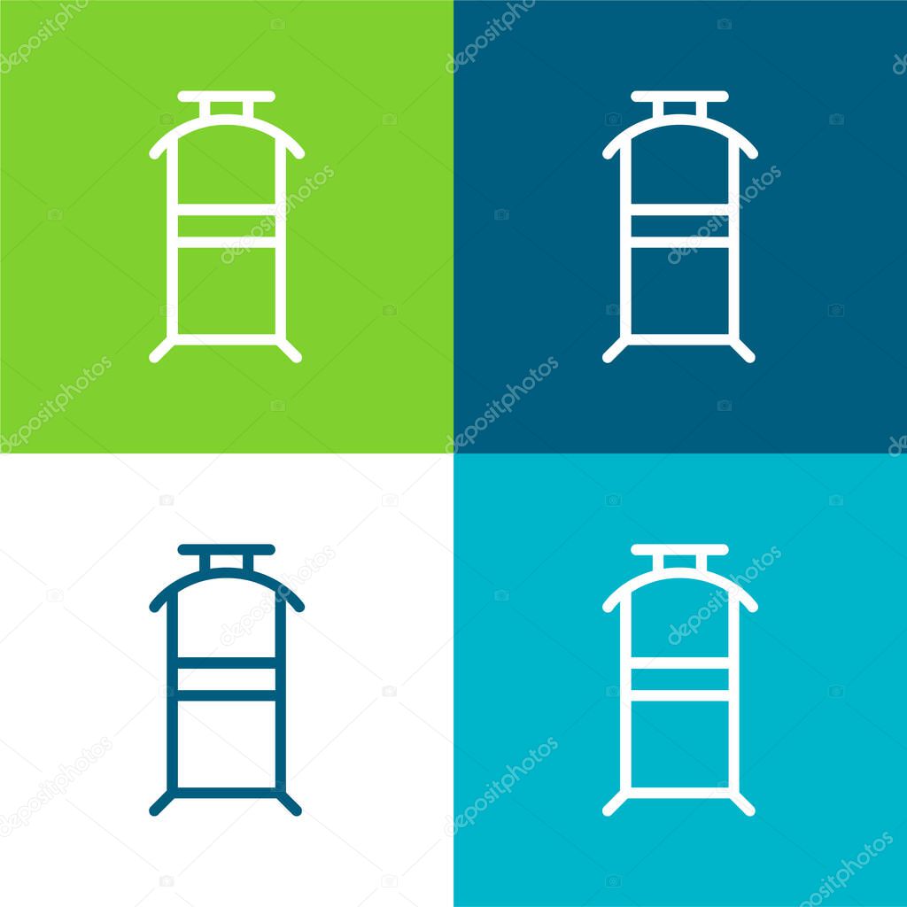 Bedroom Hanger For Clothes Flat four color minimal icon set