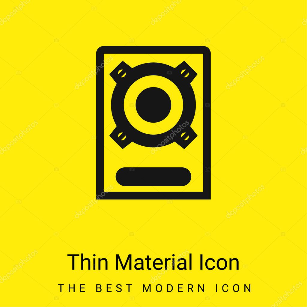 Boombox Speaker minimal bright yellow material icon