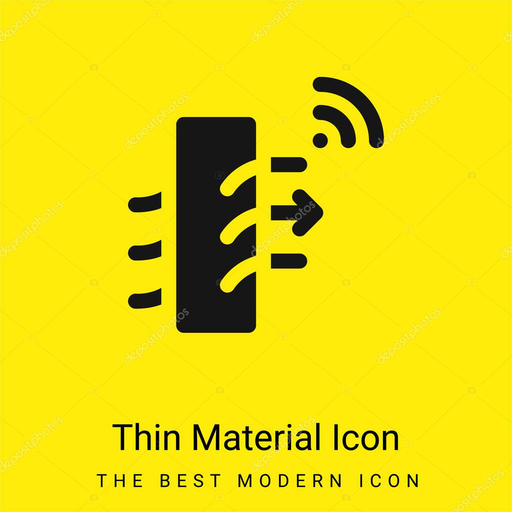 Air Purifier minimal bright yellow material icon
