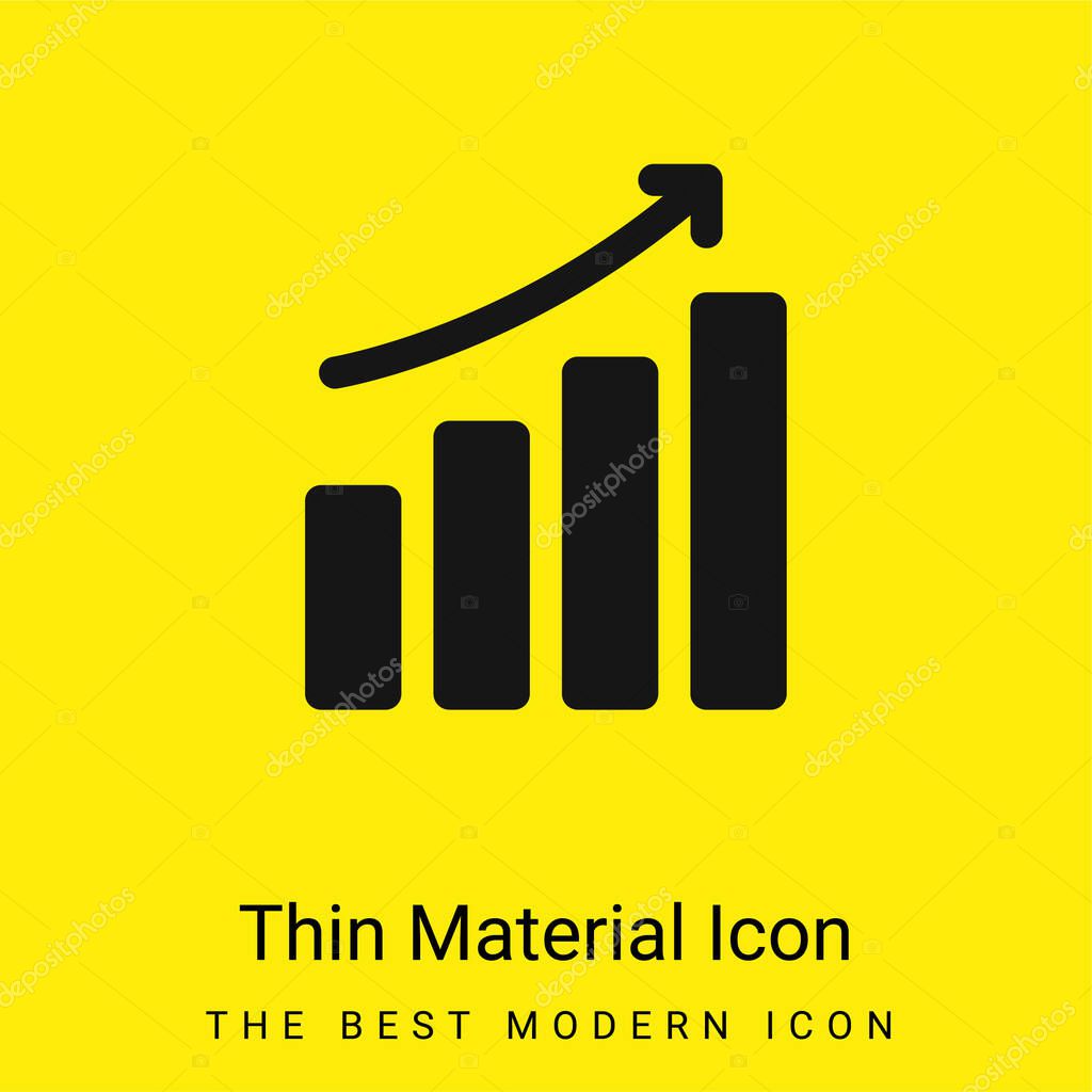 Bar Chart minimal bright yellow material icon