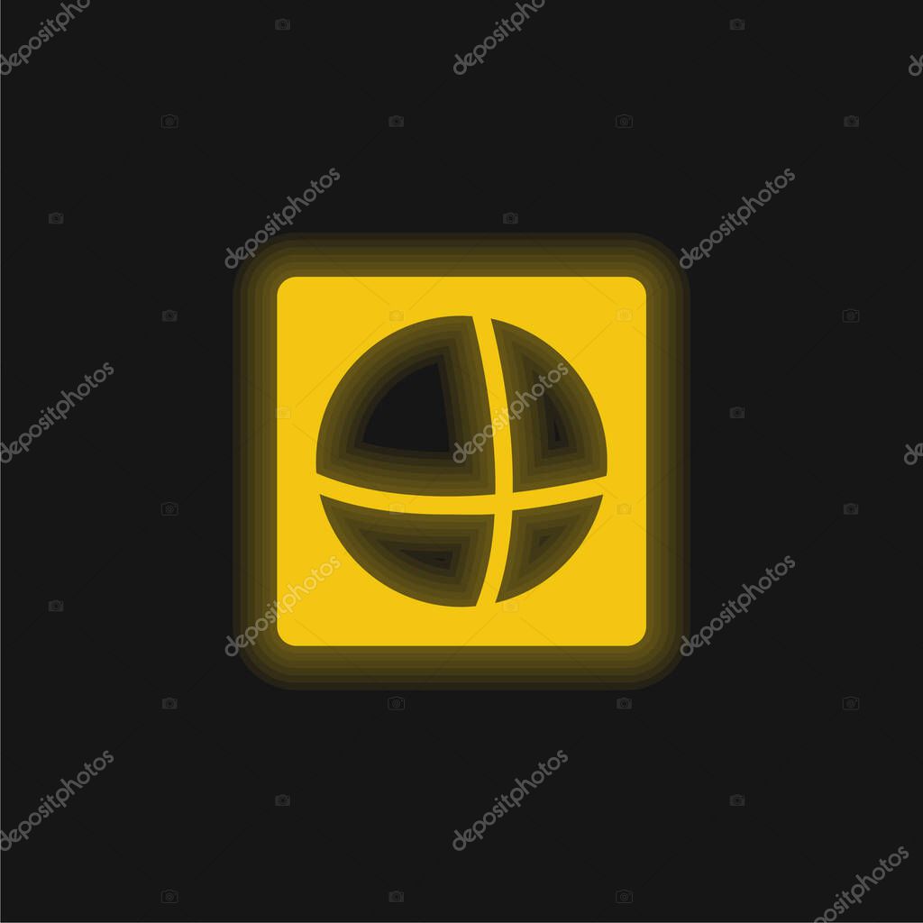 Ads Of The World Logo yellow glowing neon icon