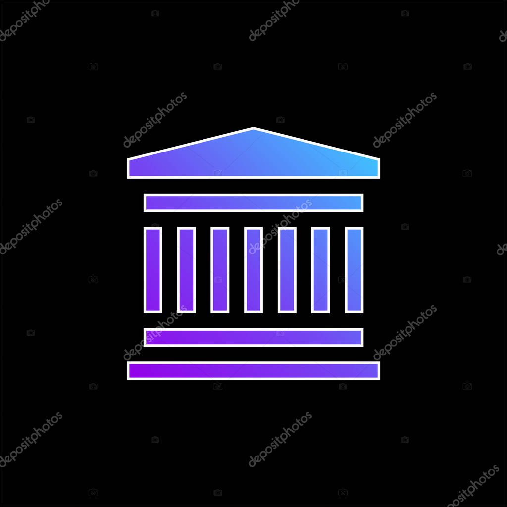 Bank blue gradient vector icon