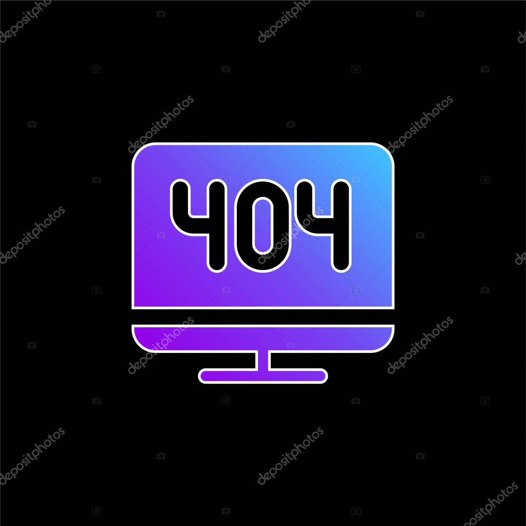 404 Error blue gradient vector icon