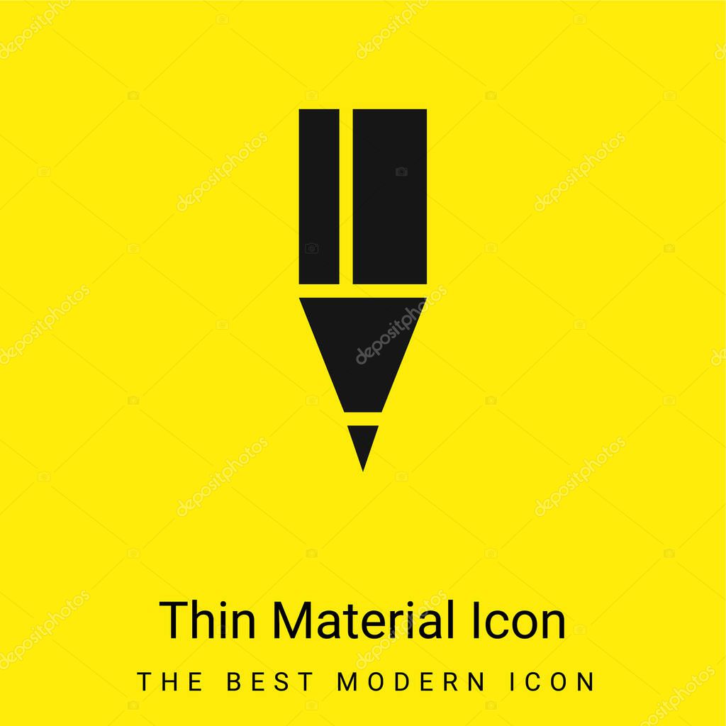 Black Pencil Tip minimal bright yellow material icon