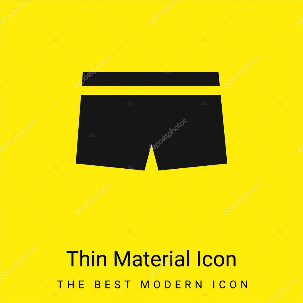 Boxers minimal bright yellow material icon