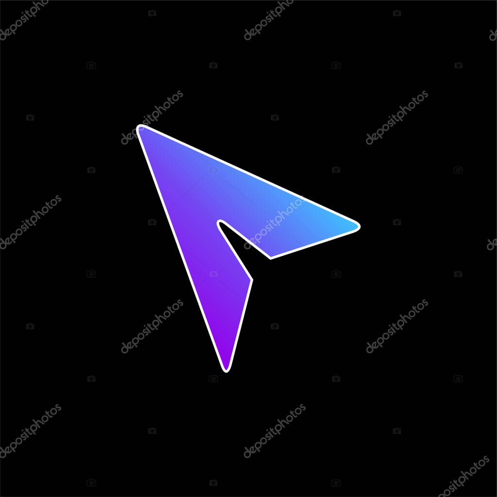 Black Mouse Pointer blue gradient vector icon