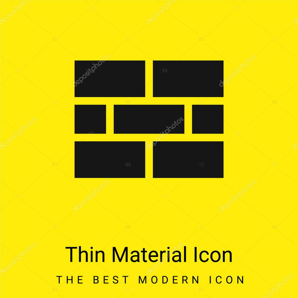 Brick Wall minimal bright yellow material icon