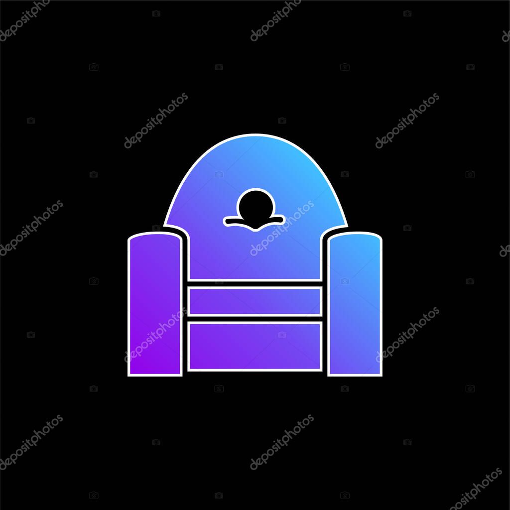 Armchair Frontal blue gradient vector icon