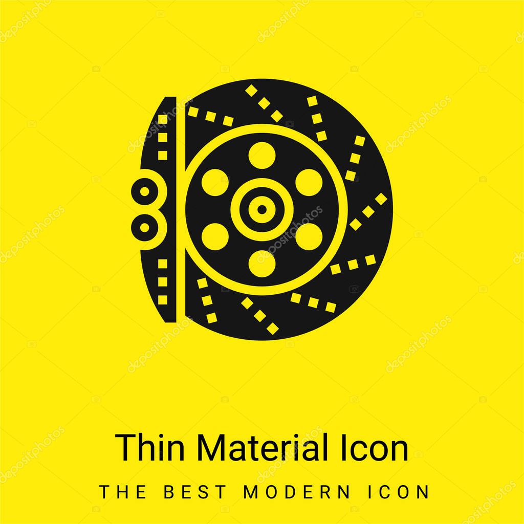 Brake minimal bright yellow material icon