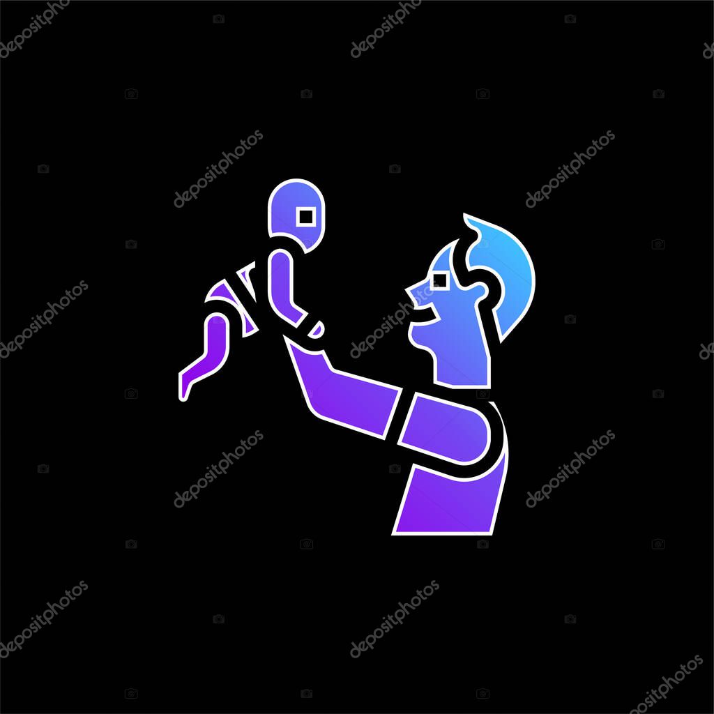 Baby blue gradient vector icon