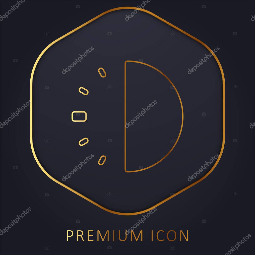 30 Minutes golden line premium logo or icon